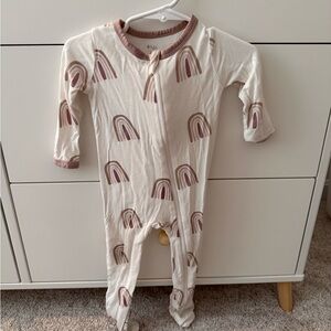Kyte BABY Cream and Brown Rainbow Footie